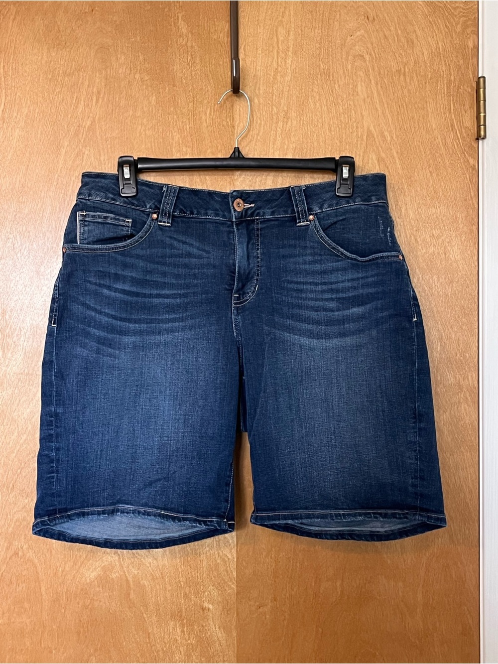 Jag Jeans Women’s Size 18W Blue Denim Girlfriend-Style Jean Shorts | Plus-Size